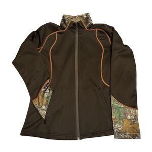 Gamehide Zip Front Brown/Camo Light Fitted Jacket Size Medium